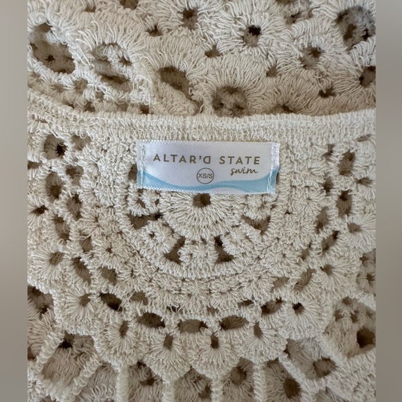 Altar’d State Swim Crocheted Natural Dress XS/S - Picture 5 of 8
